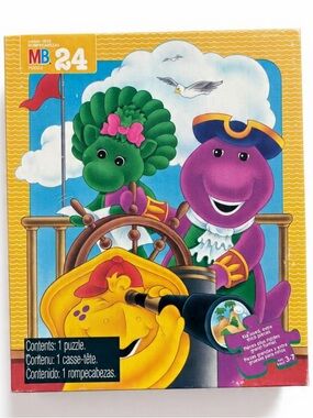 1996 COMPLETE Pirate Barney B.J & Baby Bop Roller Coaster Puzzle